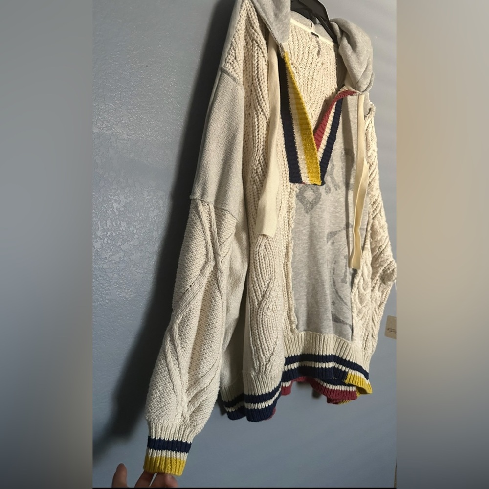 NWT FREE PEOPLE THE CLASH SWEATER OPEN - Picture 5 of 8